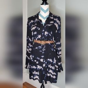 Carolina Belle Tie Dye Button Up Tunic Size L